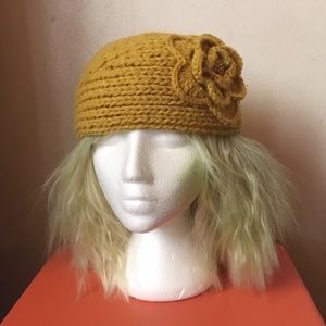 Mustard yellow knit headband